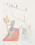The Divine Love of Gala #A 64/195 by Salvador Dalí, 1974, etching with colour stencil on paper, sold Sep 2011