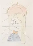 The Museum of Genius and Fancy #A 64/195 by Salvador Dalí, 1974, etching with colour stencil on paper, sold Sep 2011
