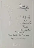 Salvador - After Dali, The Path to Wisdom #E120/350, Certificate of Authenticity, 1978, embossed etching on paper