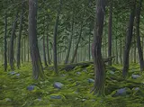 Miguel Angel Guerrero, Forest Moss, 1982, acrylic on canvas