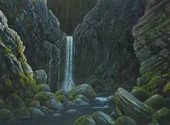 Miguel Angel Guerrero, Britania Cascade, 1982, acrylic on canvas