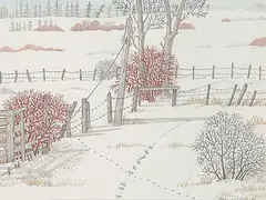 Hazel Georgina Litzgus, Fox Tracks and Shadows, 1983, watercolour on paper