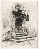 Frank Armington, Portal Im Rathaushof, Rothenbourg #94/100, 1909, etching on paper