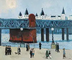 John Ash, Untitled - Strolling, acrylic on canvas