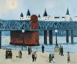 John Ash, Untitled - Strolling, acrylic on canvas