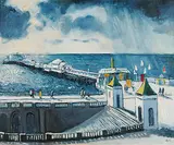 John Ash, Untitled - The Boardwalk, acrylic on canvas
