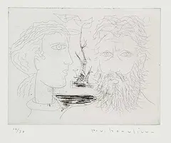 Paul-Vanier Beaulieu, Untitled - The Couple #14/30, etching on paper