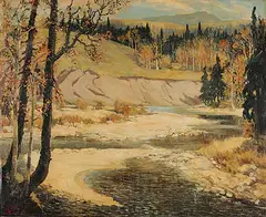 James Bird, Untitled - Foothills in Springtime, oil on canvas