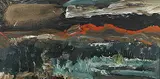 Hendrik Bres, Burnt Range, 1990, acrylic on paper