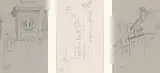 Paul Archibald Octave Caron, Untitled - City Sketch Series, mixed media on paper