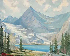 Robert MacFarland Dingwall, Lake Peyto, 1948, oil on canvas board