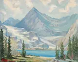 Robert MacFarland Dingwall, Lake Peyto, 1948, oil on canvas board