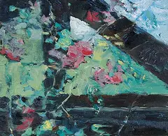Edward Epp, Garden View, 1992, acrylic on wood board