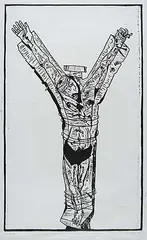 Ivan Eyre, Forked #5/25, 1969, wood block on paper