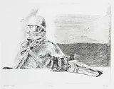 Ivan Eyre, Beard Wrap #14/75, etching on paper