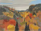 Richard Ferrier, Autumn Glory, Agawa Canyon, acrylic on canvas board