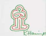 Keith Haring, Green Crossed Arm Man, 1987, colour ink on paper