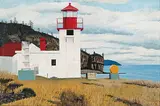 John Grant, Lighthouse on Cape D'Or, 1978, oil on board