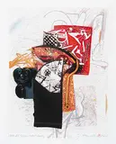 J.C. Heywood, Very Late Cubism with Drums #9/50, 1997, colour lithograph on paper