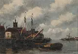 Hermanus Koekkoek the Younger, Arnemuiden Holland, oil on canvas