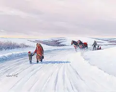 Ken Lonechild, Ask Them for a Ride, 1998, acrylic on canvas