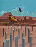 Wilson McLean, Untitled - Gas and Oil Exploration, Minerals Extracted from a Desert, acrylic on canvas