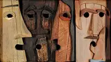 Madeline Moire, Voices, 1973, wood construction
