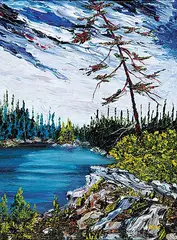 Hershel Payne, Untitled - Tamagami in August, oil on wood board