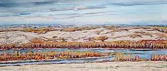 Adeline Rockett, Along the River, 1992, acrylic on canvas
