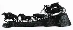 Charles - After Russell, Stage Coach - It's No Lady's Job, bronze sculpture