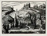 Bankview #39/50 by Margaret Shelton, 1941, lino block on paper, sold May 2011