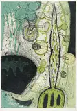 Akiko Taniguchi, The Origin of Life 4 #3/5, 1999, colour etching on paper