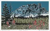 June Thomsen, Castle Mountain #45/70, 2002, colour wood block on paper