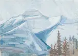 Ina D.D. Uhthoff, Snow Covered N.T. Scene, watercolour on paper