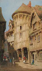 Herbert Parsons Weaver, Untitled - Old Town, 1930, watercolour on paper