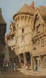 Herbert Parsons Weaver, Untitled - Old Town, 1930, watercolour on paper