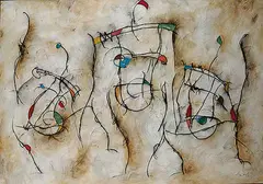 Eric Dennis Waugh, Untitled - Colourful Abstract, mixed media on canvas