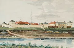 Wallace Cotman Eade, Untitled - Upper Fort Garry, watercolour on paper