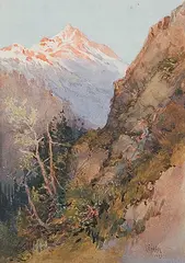 Robert Ford Gagen, Untitled - Rocky Mountain Sunrise, 1903, watercolour on paper