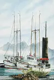 Harry Heine, Comox, 1972, watercolour on paper