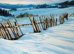 David Langevin, Foot Prints, 1998, acrylic on canvas