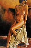 David Langevin, Peg [Posing on a] Stool, 2003, oil on canvas