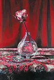 Robert Lemay, Rose and Teardrop Vase, 2003, oil on canvas