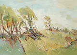 Luke Orton Lindoe, Aspens and Flowers