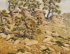James Stanford Perrott, Skyline, Antelope Butte, 1981, watercolour on paper