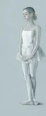 Fred Ross, Young Dancer in White, 1990, pastel and tempera on paper
