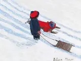 Allen Sapp, Having Fun with Sledding