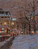 Montreal Nocturn by Yvan Maurice Richard Savoie, 2007, oil on canvas, sold May 2011