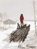 Allen Sapp, Untitled - Bringing Home Some Wood