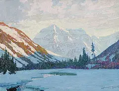 Lorne Kidd Smith, Untitled - Spring Comes to the Rockies, oil on paper board